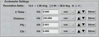 Edit: Goniometer Settings